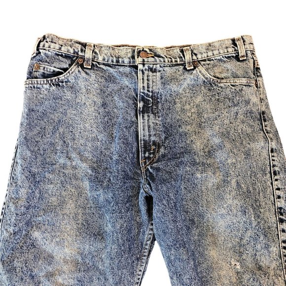 Retro 1980 Levis 549s Vintage Wash‎ Straight Leg Jeans 38x30 USA Acid Wash - Picture 4 of 16